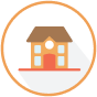 Icon of house how PD-related hallucinations and delusions can affect home life for patients and caregivers