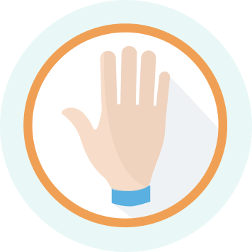 Descending bar chart icon and down arrow represents NUPLAZID® reducing hallucinations & delusions associated with PD psychosis